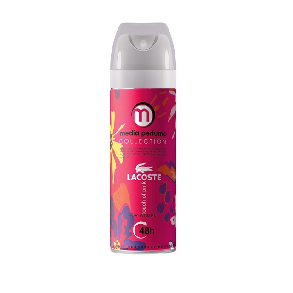 اسپری خوشبو کننده بدن زنانه مدیا مدل  LACOSTE touch of pink